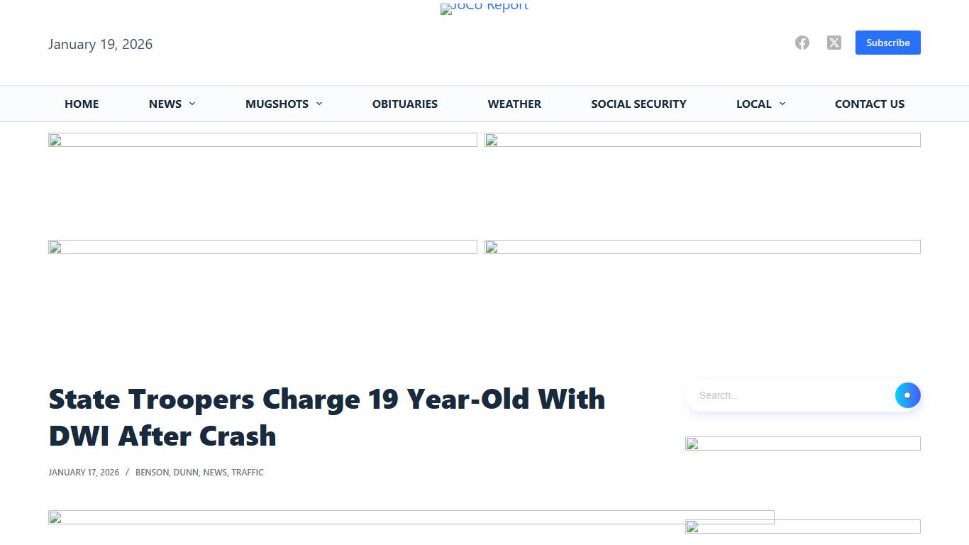 State Troopers Charge 19 Year-Old With DWI After Crash – JoCo Report