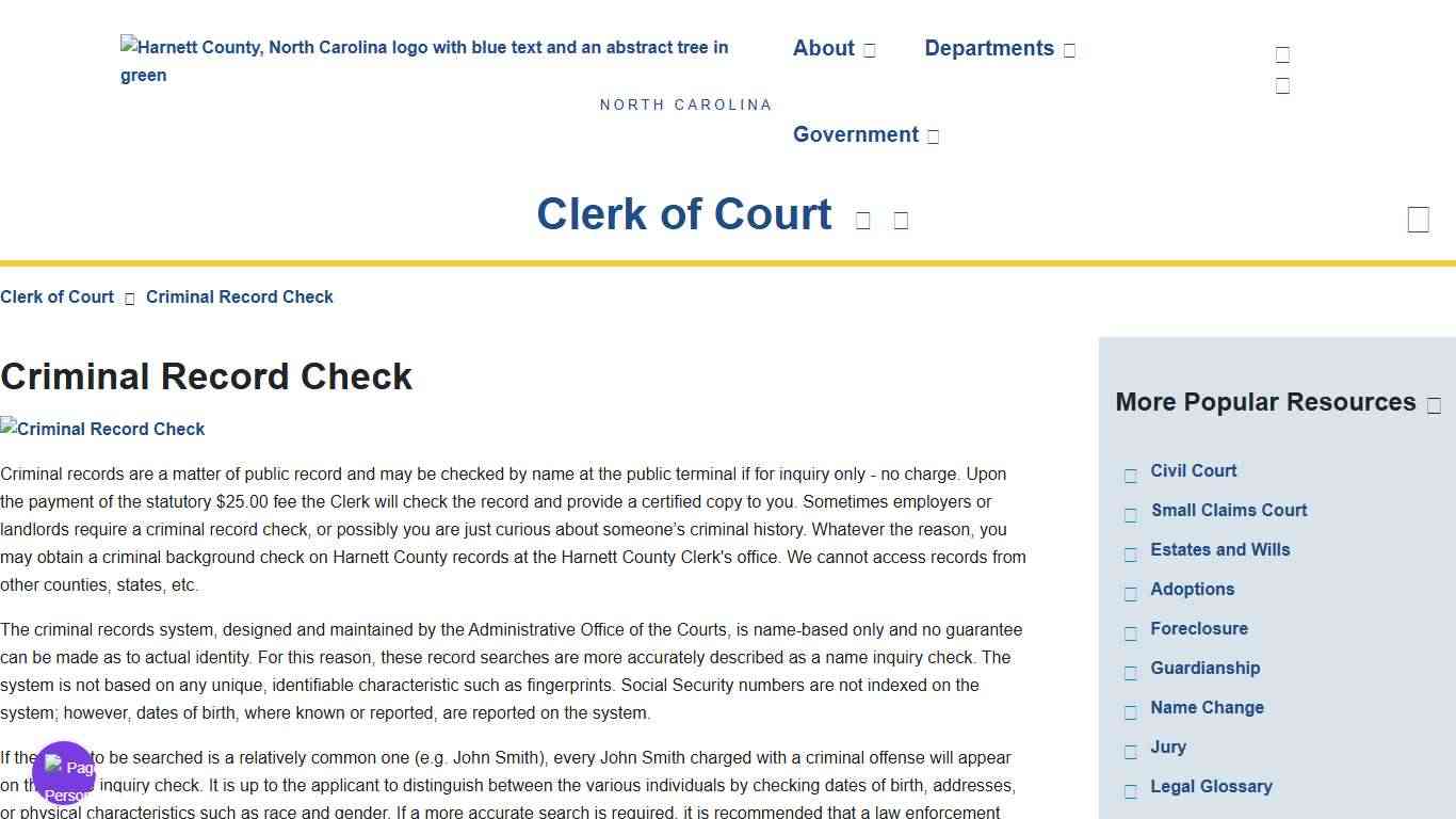 Criminal Record Check